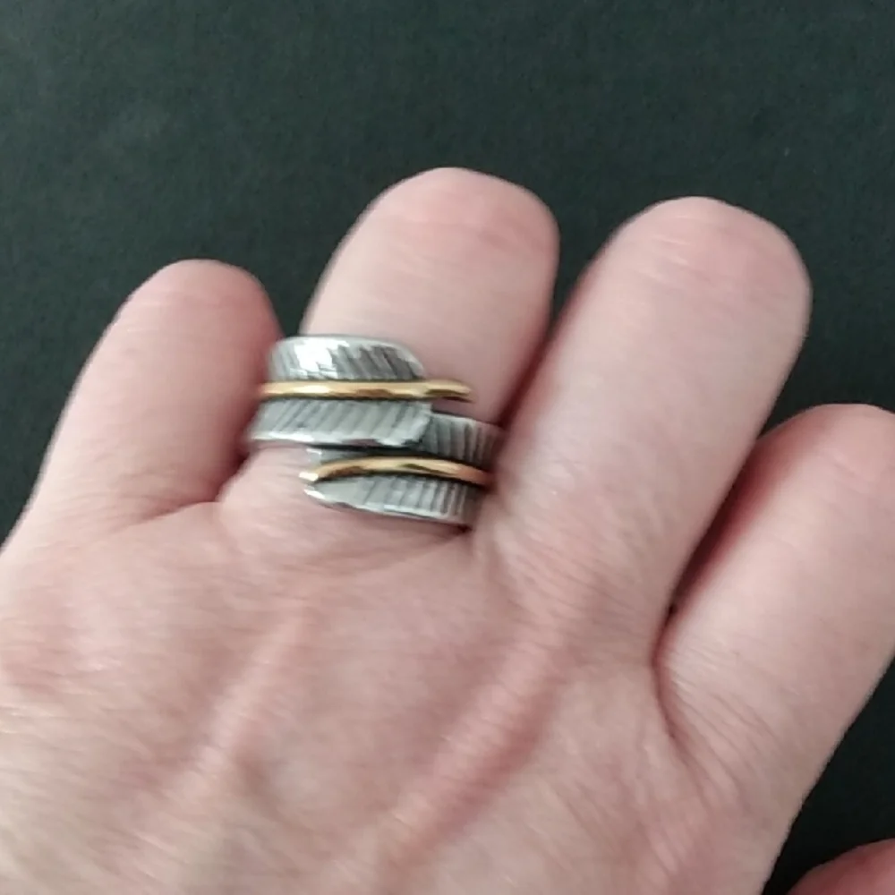 Silver Leaf Design Ring